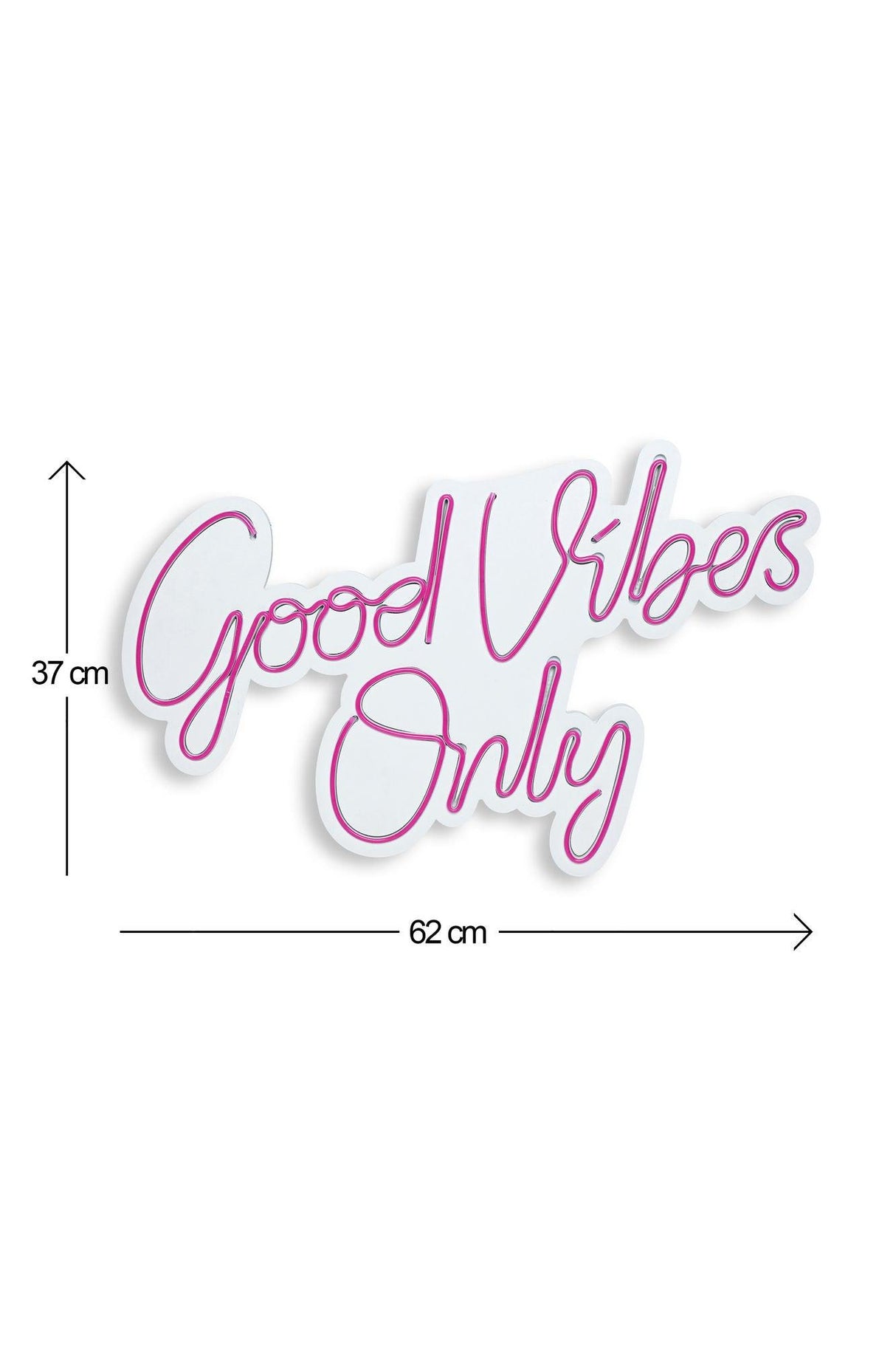 Lampa Neon Good Vibes Only 2, 37x62 cm - Roz
