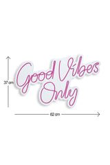 Lampa Neon Good Vibes Only 2, 37x62 cm - Roz