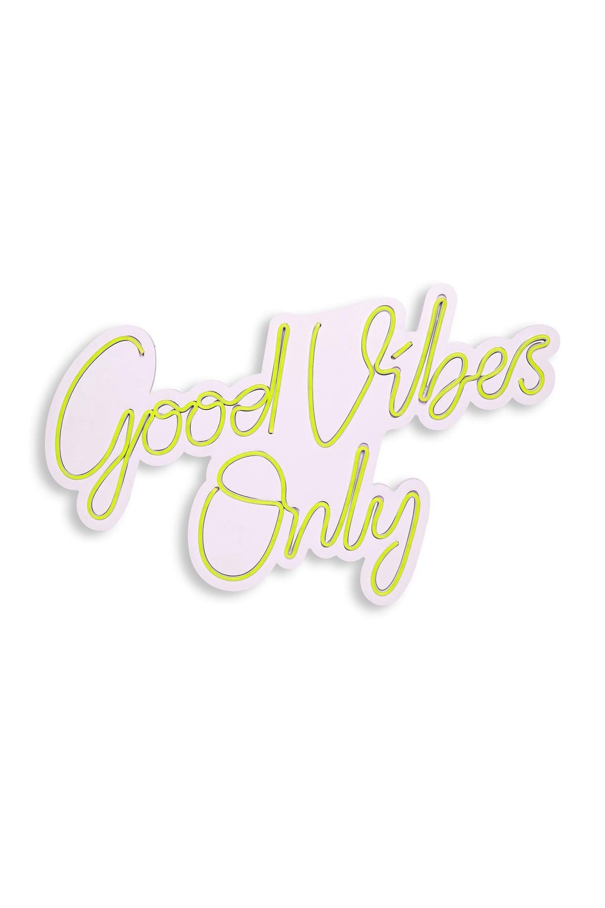 Lampa Neon Good Vibes Only 2, 37x62 cm - Galben