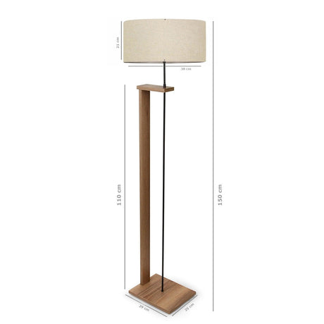 Lampadar AKD, Bej, 29x29x110 cm