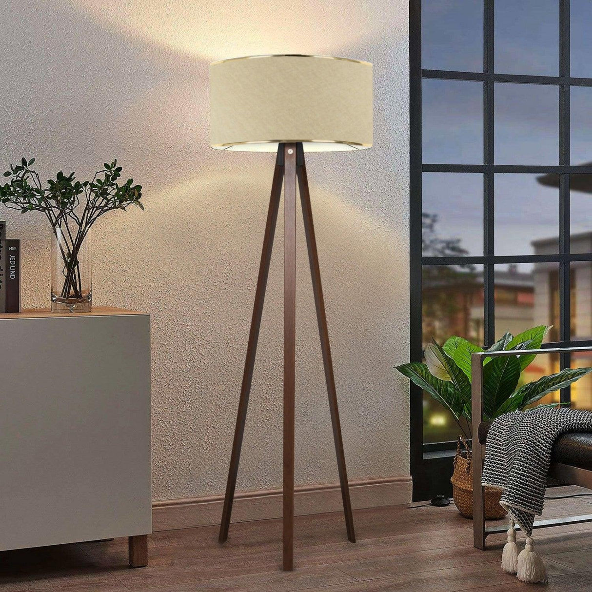 Lampadar Ayde, 21x38x140 cm - Bej