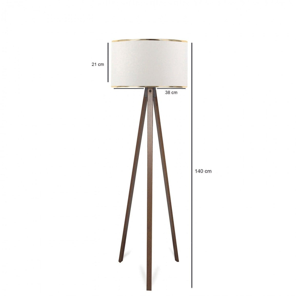 Lampadar Ayde, 21x38x140 cm - Alb
