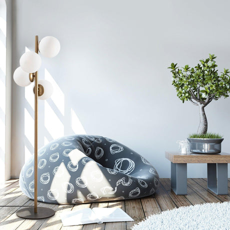 Lampadar Luxer, Auriu, 15x15x130 cm