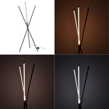 Lampadar podea cu LED Loly, metal, negru, 40x40x145 cm