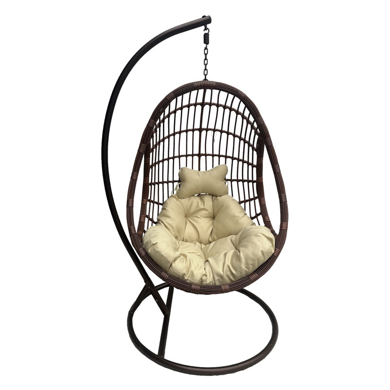 Cuib de leagan Cungo, Metal si ratan PE, 125x105x195 cm - Cuib de leagan Cungo, Metal si ratan PE, 125x105x195 cm