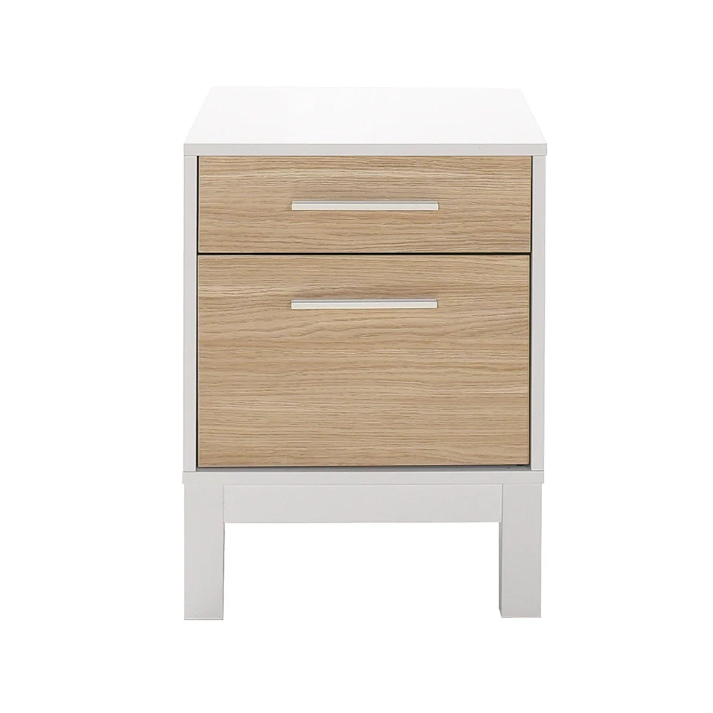 Noptiera KMD-1411-MB-1 Home Collection® London, 2 sertare, Alb, 45x60x40 cm