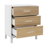 Comoda SFN-1403-MB-1 Home Collection® London, 3 sertare, Alb - Stejar, 73x88x45 cm