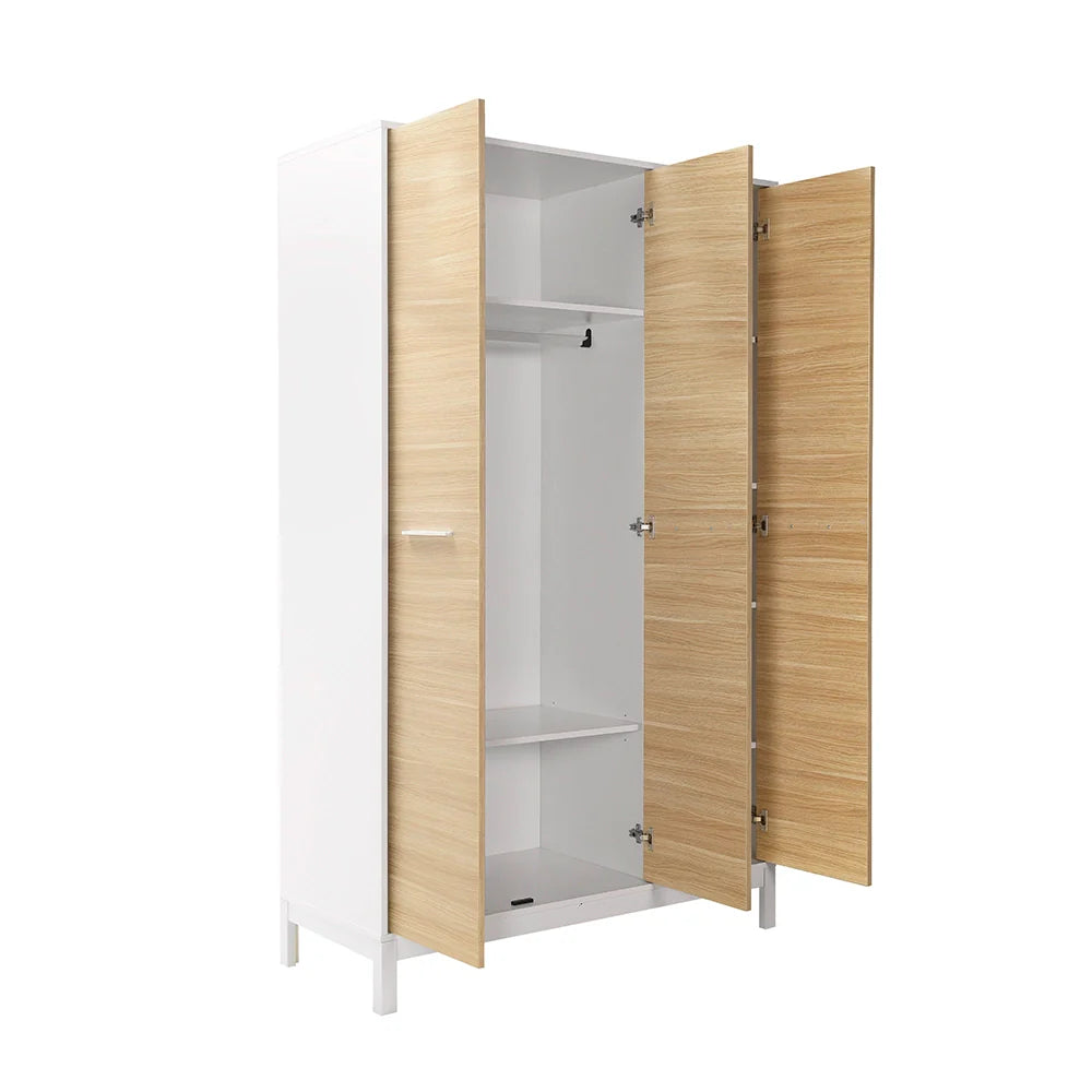 Dulap Haine GRD-1430-MB-3 Home Collection® London, 3 usi, Alb - Stejar, 120x202x52 cm