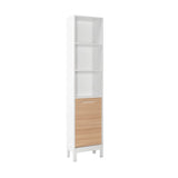 Biblioteca KTP-1410-MB-1 Home Collection® London, 5 rafturi si usa, Alb, 45x202x26 cm