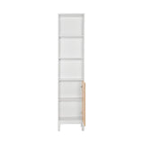 Biblioteca KTP-1410-MB-1 Home Collection® London, 5 rafturi si usa, Alb, 45x202x26 cm