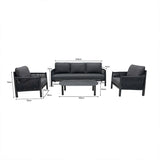 Lounge de exterior Feralda, cu funcție relaxare, aluminiu și sfoară gri deschis, compacte, 218x79x73 cm