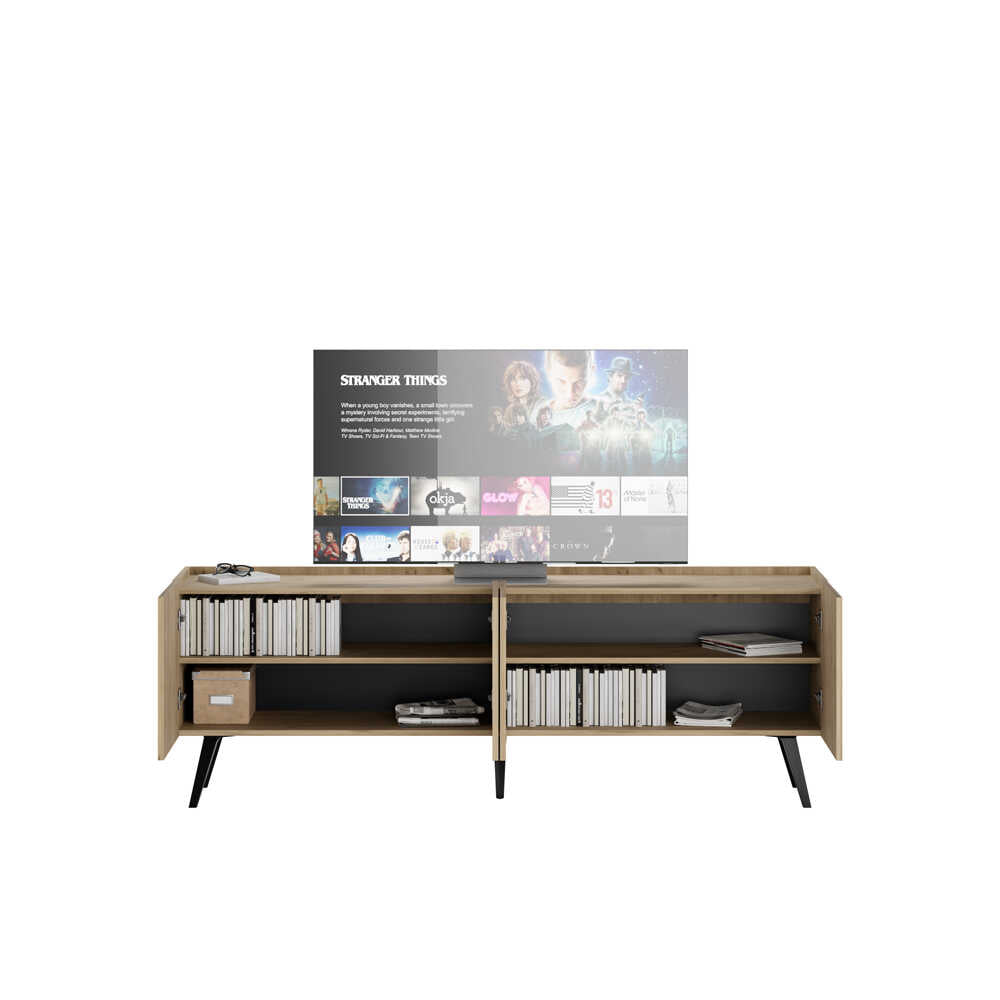 Comoda TV TVC-740-FF-1 Home Collection® Luna, Stejar, 180x63x42 cm