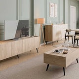 Comoda TV TVC-740-FF-1 Home Collection® Luna, Stejar, 180x63x42 cm