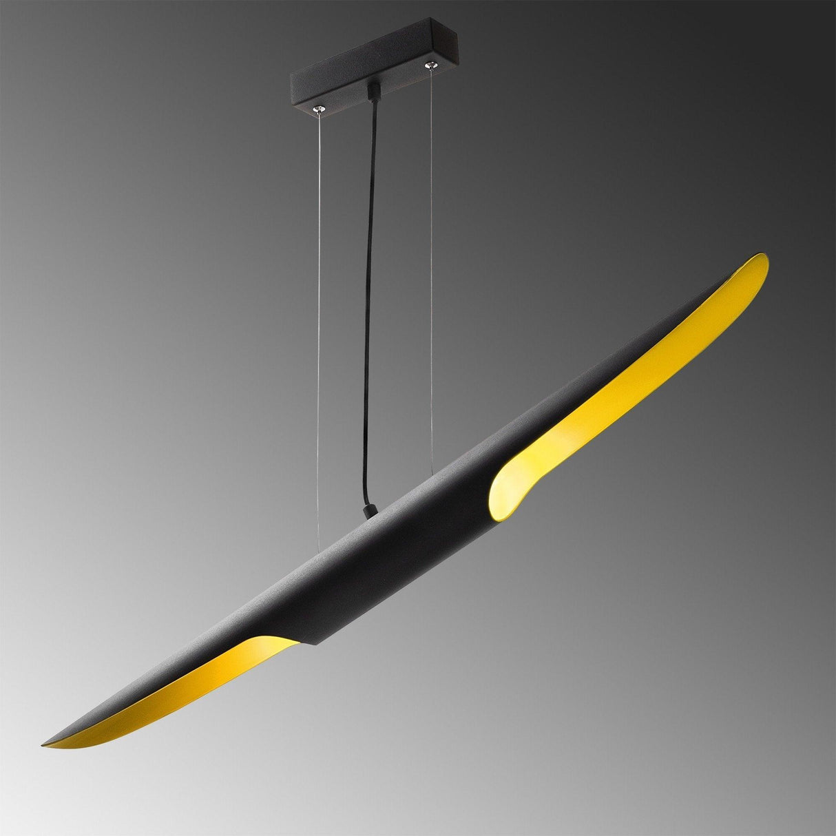 Lustra Alpida, Negru, 8x8x104 cm