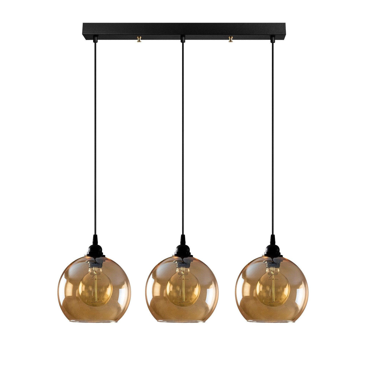 Lustra Amalara, Auriu - Negru, 20x20x116 cm