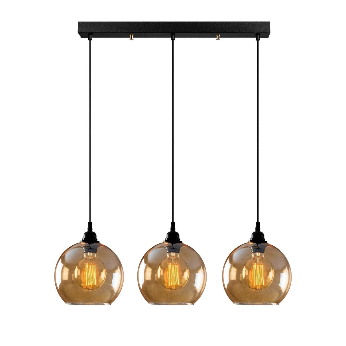 Lustra Amalara, Auriu - Negru, 20x20x116 cm
