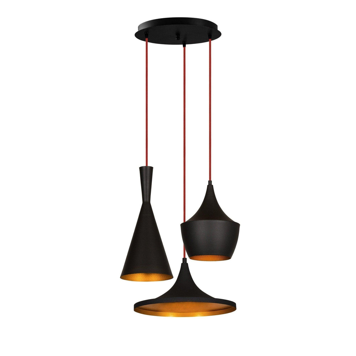 Lustra Amelie, Negru - Auriu, 51x51x130 cm