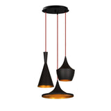 Lustra Amelie, Negru - Auriu, 51x51x130 cm