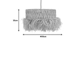 Lustra Annhele din fibre eco, Natural, 50x50x35 cm