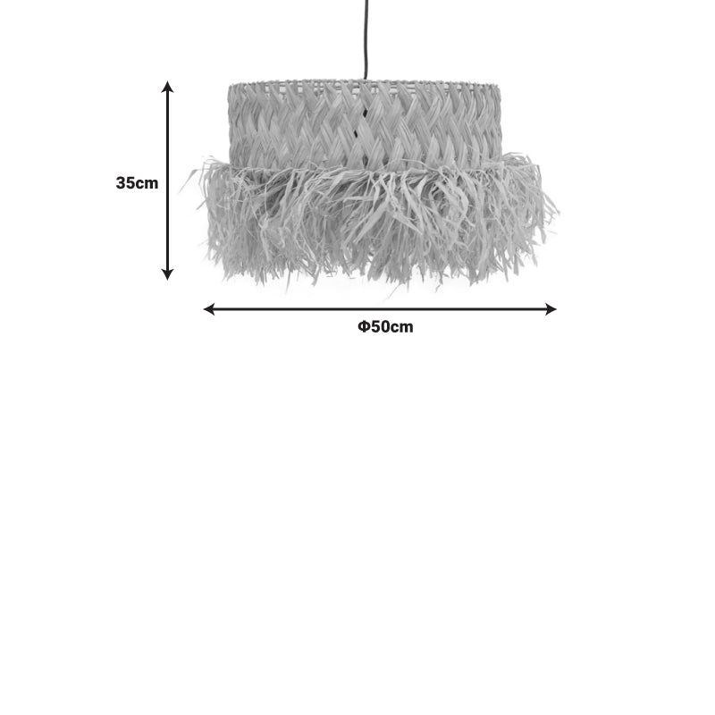 Lustra Annhele din fibre eco, Natural, 50x50x35 cm, detaliu produs