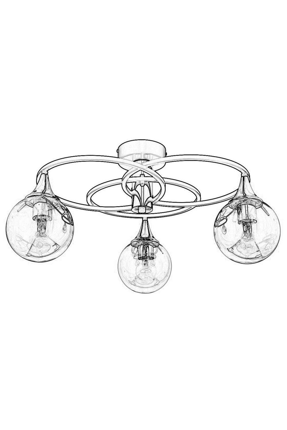 Lustra AR Chandelier, 60x60x31 cm - Bronz negru