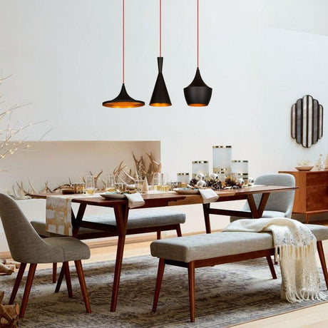 Lustra Archa, Negru - Auriu, 80x80x130 cm