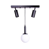 Lustra Barten metal, negru, 45x30x45 cm