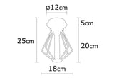 Lustra Bling, Negru, 18x18x25 cm