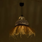 Lustra Boher din iarba de mare, Natural, D33x76 cm
