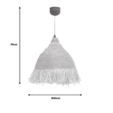 Lustra Boher din iarba de mare tr-o nuanta, Natural, D60x99 cm