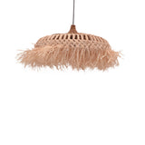 Lustra Borobe din fibre eco, Natural, 80x80x45 cm