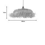 Lustra Borobe din fibre eco, Natural, 80x80x45 cm