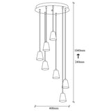 Lustra Candelabra, Negru, 50x50x104 cm
