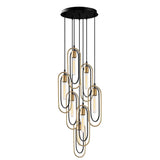 Lustra Cerco Chandelier, Negru, 40x40x132 cm