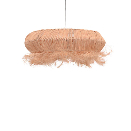 Lustra Coanze lemn de abaca, Natural, 65x65x35 cm