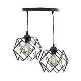 Lustra cu 2 lumini Zocie, Negru, 30x30x70 cm