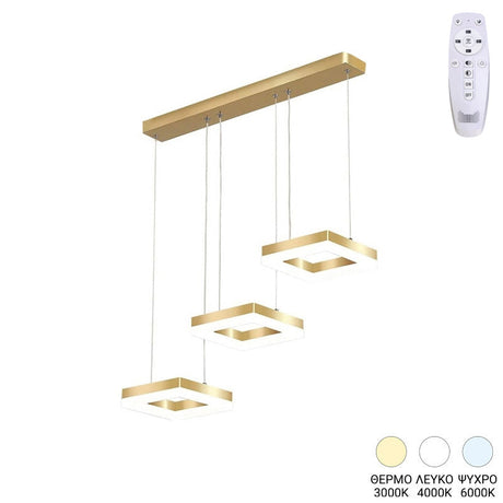 Lustra Benor, metal si LED, 70x20x15 cm