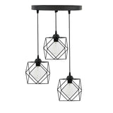 Lustra cu 3 lumini Karin, negru, 30x30x90 cm