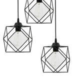Lustra cu 3 lumini Karin, negru, 30x30x90 cm