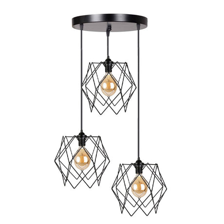 Lustra cu 3 lumini Zocie, negru, D30x85 cm