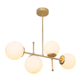 Lustra cu patru lumini PWL-1128, E27, auriu, 70x20x65 cm