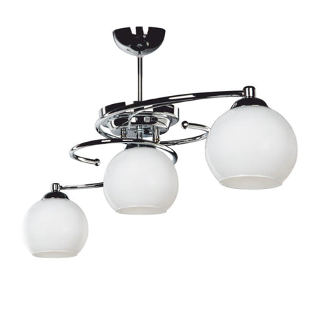 Lustra cu trei lumini PWL-0966, alb-argintiu, 80x27x34 cm