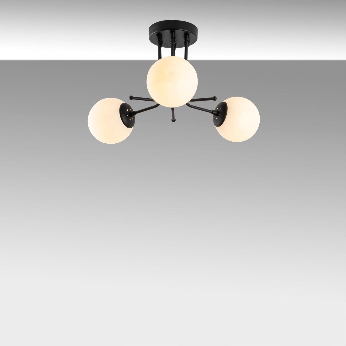 Lustra Daisy Chandelier, Negru, 48x48x34 cm