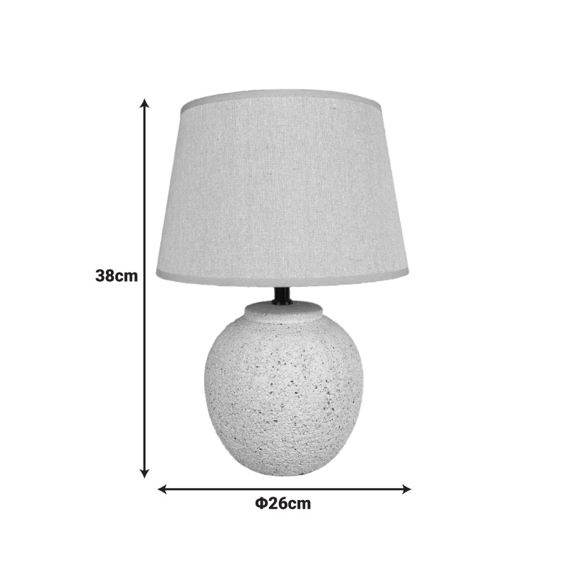 Lustră de masă cu lumină Lurata, Ceramică, Gri Antic-Bej, 26x38 cm