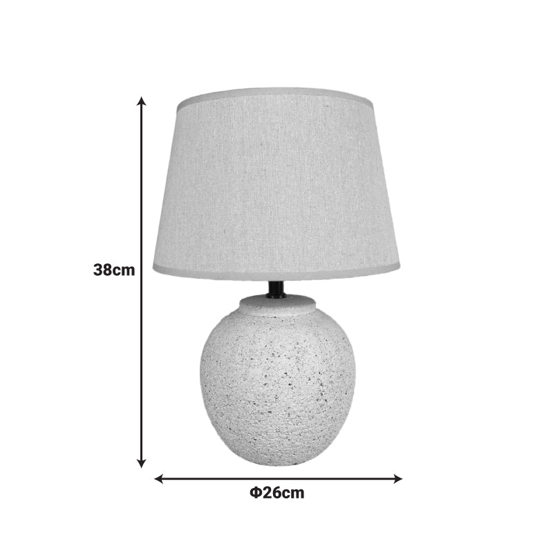 Lustră de masă cu lumină Lurata, Ceramică, Gri Antic-Bej, 26x38 cm, detaliu produs