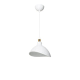 Lustra de tavan cu un singur bec Oufoa, Alb - Negru, D22x22 cm - Lustra de tavan cu un singur bec Oufoa, Alb - Negru, D22x22 cm - 147-000169