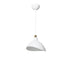 Lustra de tavan cu un singur bec Oufoa, Alb - Negru, D22x22 cm - 147-000169