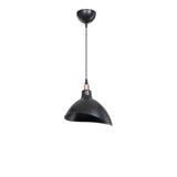 Lustra de tavan cu un singur bec Oufoa, Alb - Negru, D22x22 cm - Lustra de tavan cu un singur bec Oufoa, Alb - Negru, D22x22 cm