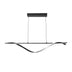 Lustră de tavan LED Infinity, metal, negru, 120x12x150 cm