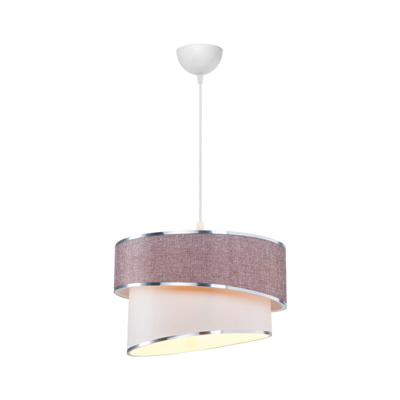 Lustra de tavan Loopy, roz-alb, D30x18 cm